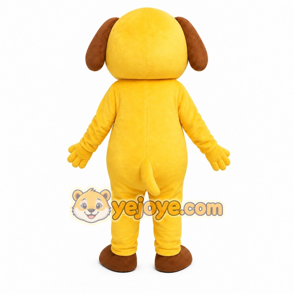 Yellow Puppy Mascot Costume Yellow Puppy Mascot Costume
