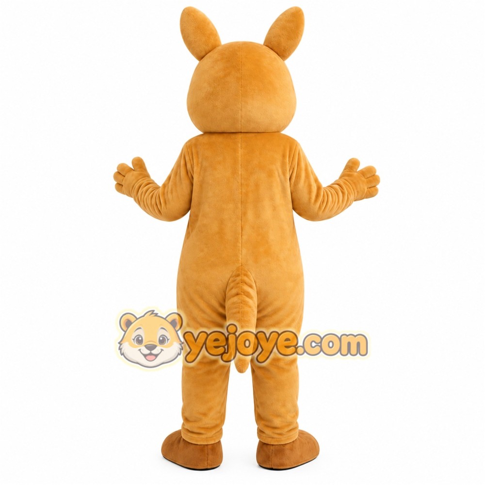 Tan Kangaroo Mascot Costume
