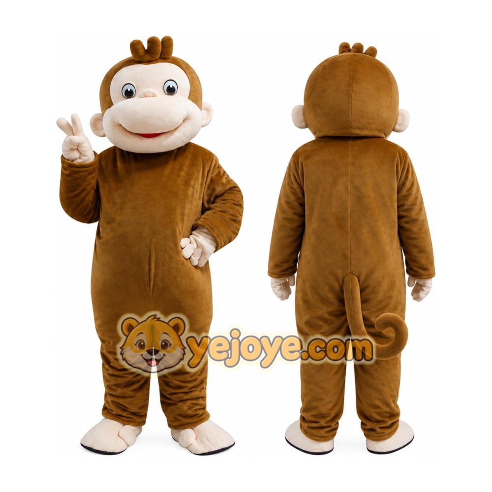 Brown Monkey Mascot Costume Brown Monkey Mascot Costume