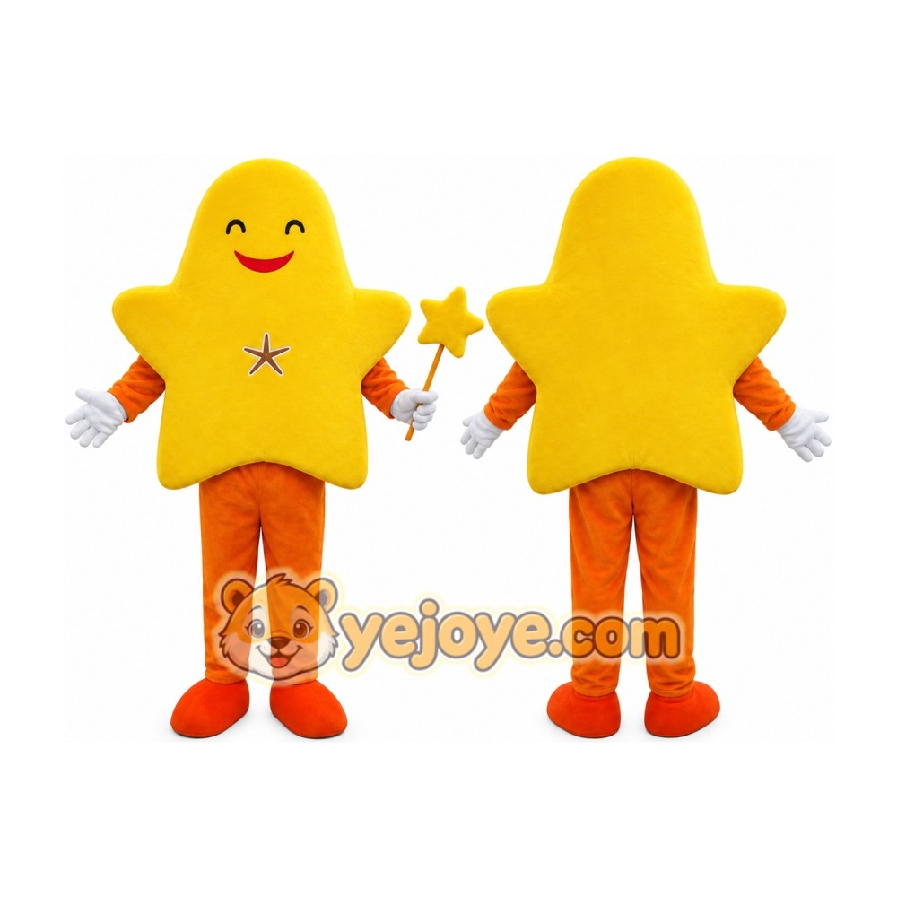 Yellow Star Mascot Costume Yellow Star Mascot Costume
