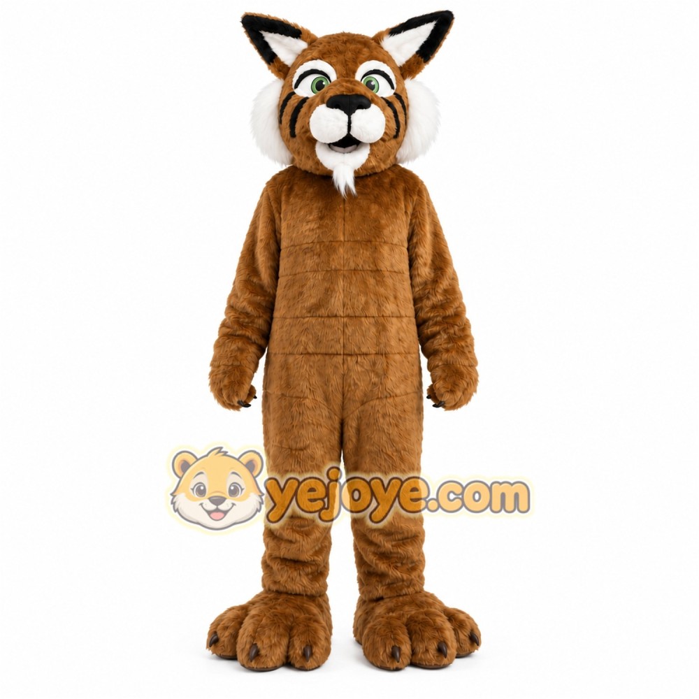 Brown Leopard Mascot Costume Brown Leopard Mascot Costume