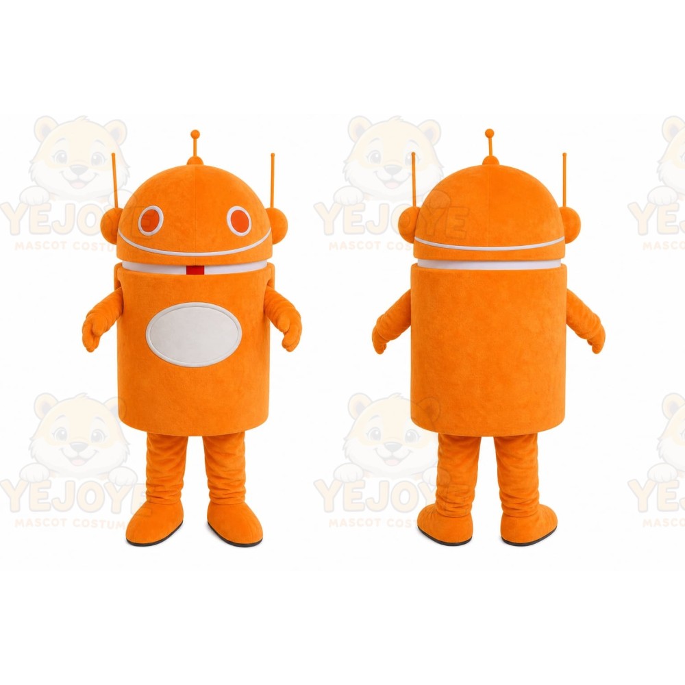 Orange Robot Mascot Costume