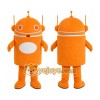Orange Robot Mascot Costume Orange Robot Mascot Costume