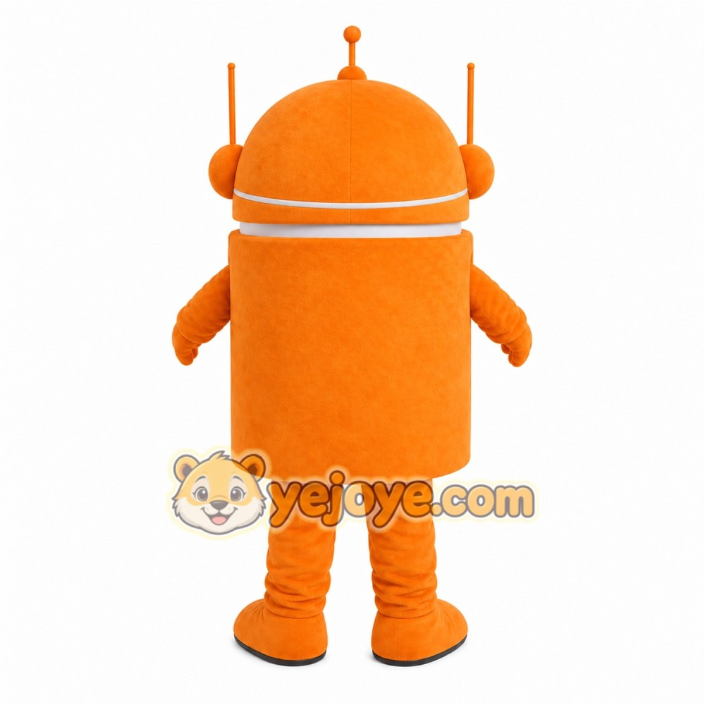 Orange Robot Mascot Costume Orange Robot Mascot Costume
