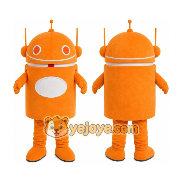 Orange Robot Mascot Costume