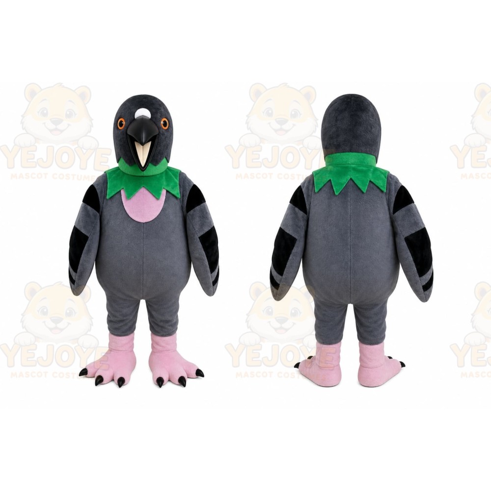 Gray Bird Mascot Costume