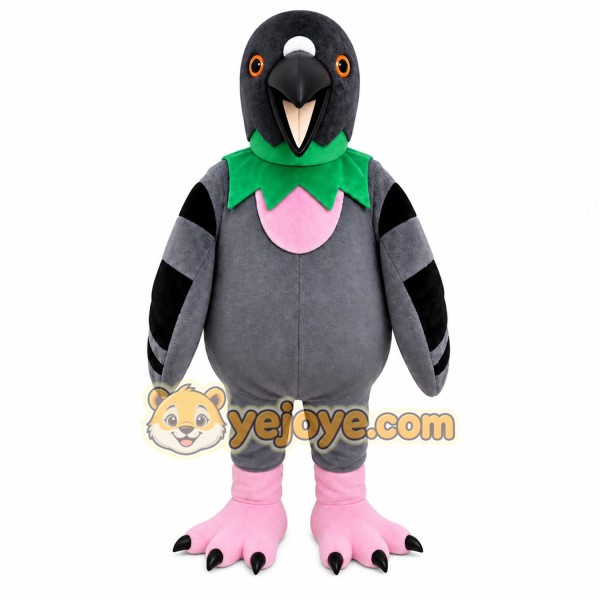 Gray Bird Mascot Costume