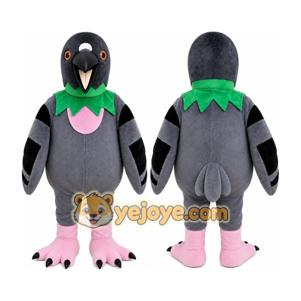 Gray Bird Mascot Costume