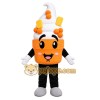 Orange Ice Cream Mascot Costume Orange Ice Cream Mascot Costume