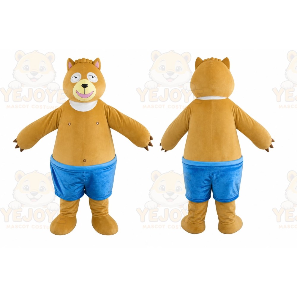 Bear Blue Shorts Mascot Costume