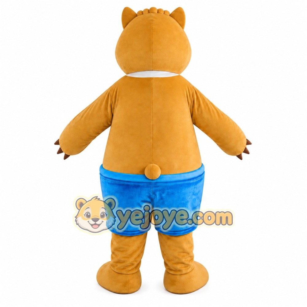 Bear Blue Shorts Mascot Costume Bear Blue Shorts Mascot Costume