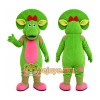 Green Pink Dragon Mascot Costume
