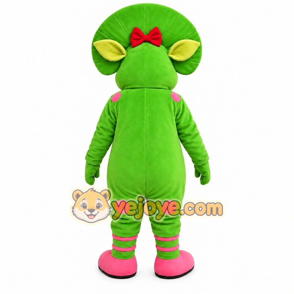Green Pink Dragon Mascot Costume