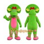 Green Pink Dragon Mascot Costume