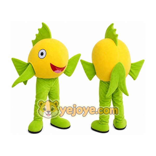 Yellow Fish Mascot Costume