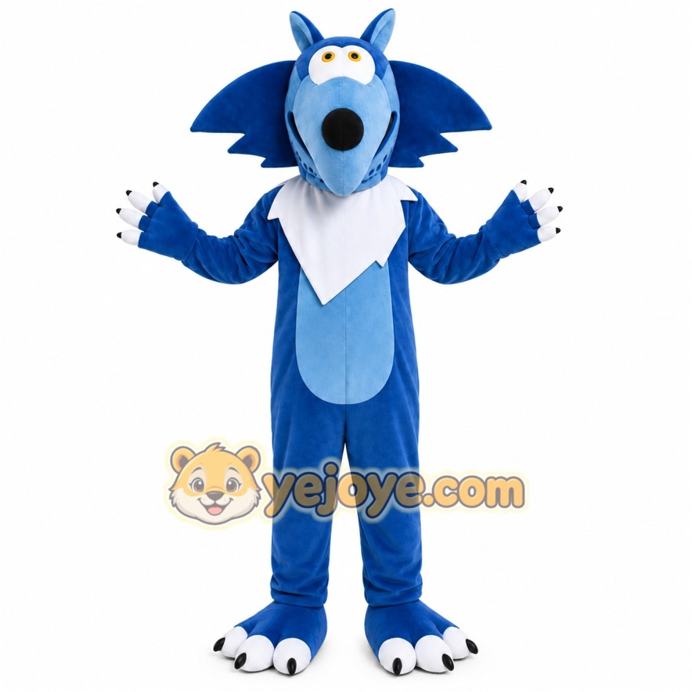 Blue Dragon Mascot Costume Blue Dragon Mascot Costume