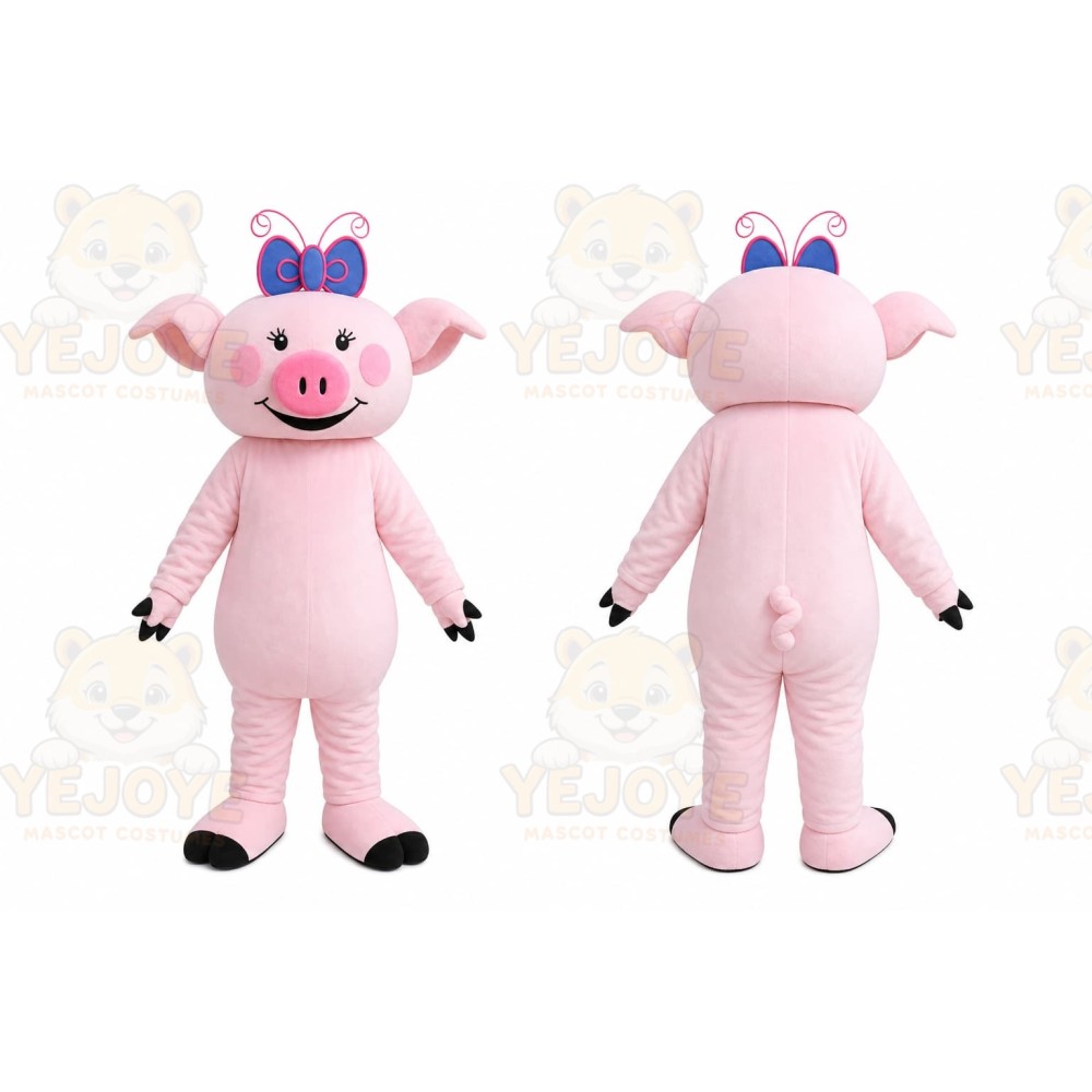 Pink Pig Mascot Costume