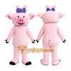 Pink Pig Mascot Costume Pink Pig Mascot Costume