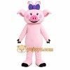 Pink Pig Mascot Costume Pink Pig Mascot Costume