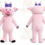 Pink Pig Mascot Costume