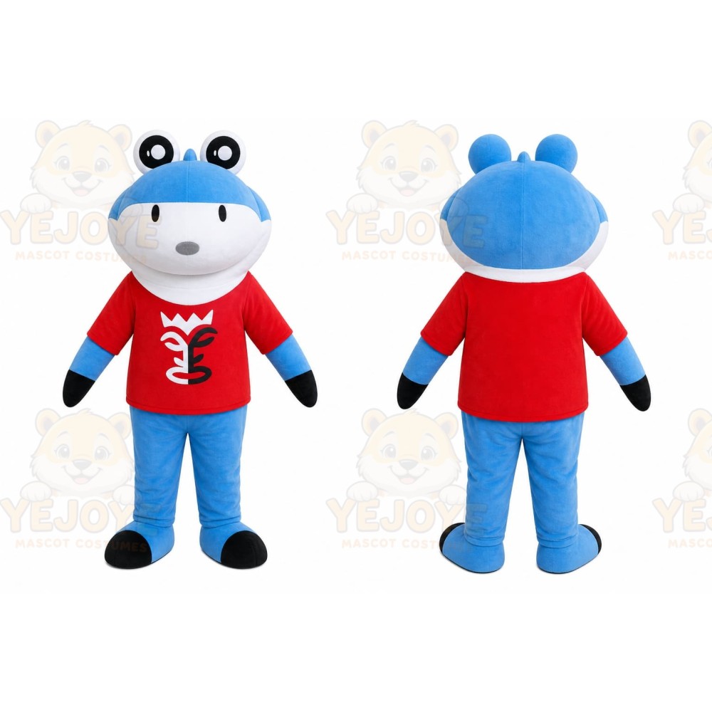 Blue Frog Mascot Costume