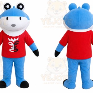Blue Frog Mascot Costume