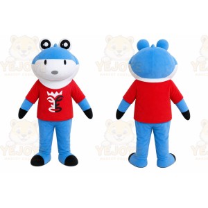 Blue Frog Mascot Costume