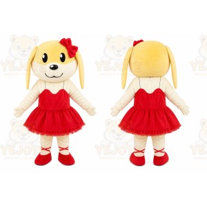 Blonde Girl Mascot Costume