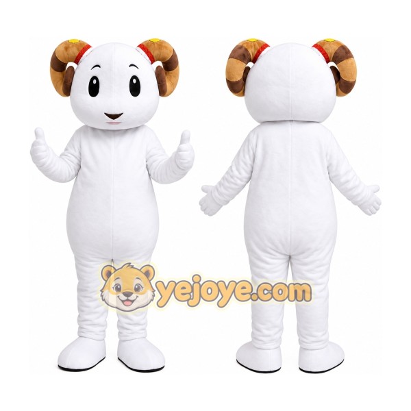 White Puppy Mascot Costume