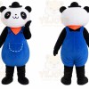 Panda Overalls Mascot Costume