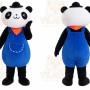 Panda Overalls Mascot Costume
