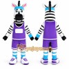 Purple Zebra Mascot Costume Purple Zebra Mascot Costume