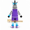 Purple Zebra Mascot Costume Purple Zebra Mascot Costume