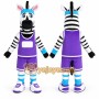 Purple Zebra Mascot Costume