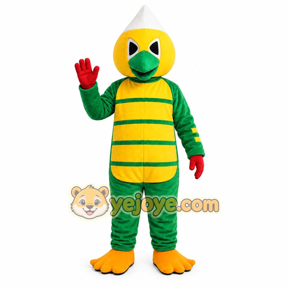 Green Parrot Mascot Costume Green Parrot Mascot Costume