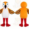 Orange White Bird Mascot Costume