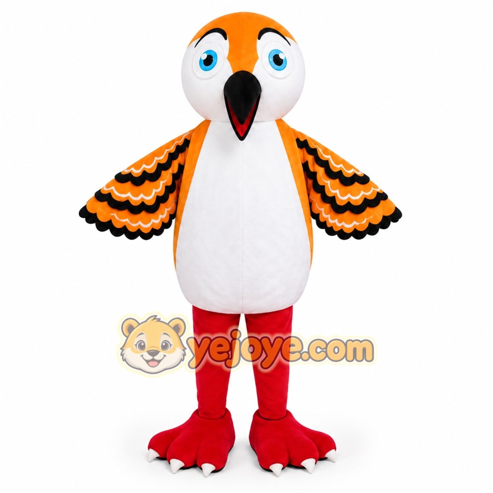 Orange White Bird Mascot Costume Orange White Bird Mascot Costume