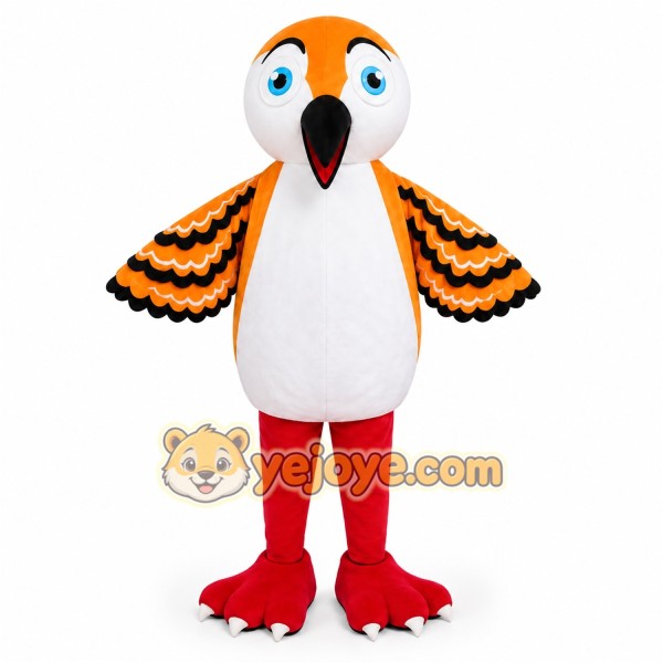 Orange White Bird Mascot Costume Orange White Bird Mascot Costume