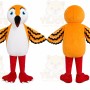 Orange White Bird Mascot Costume