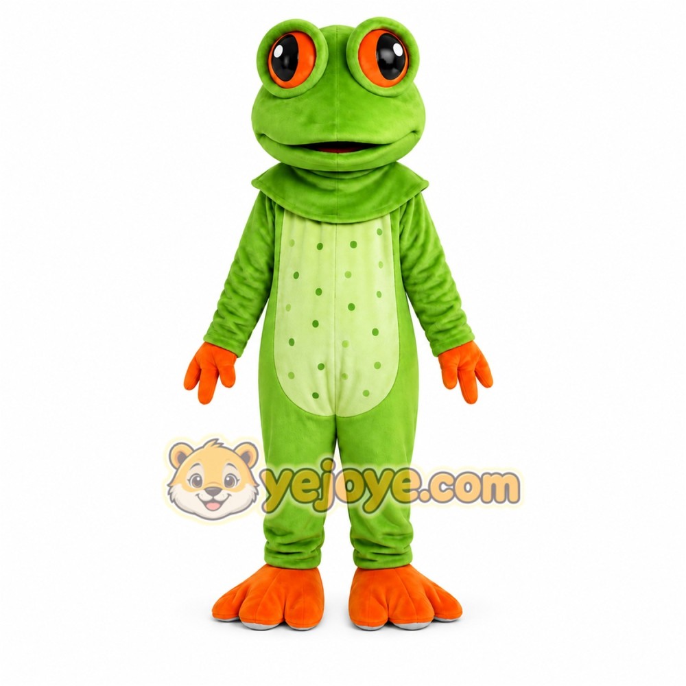 Green Frog Mascot Costume