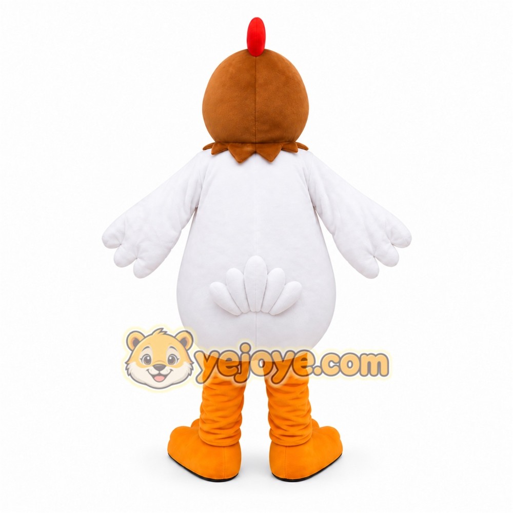 White Chicken Mascot Costume White Chicken Mascot Costume