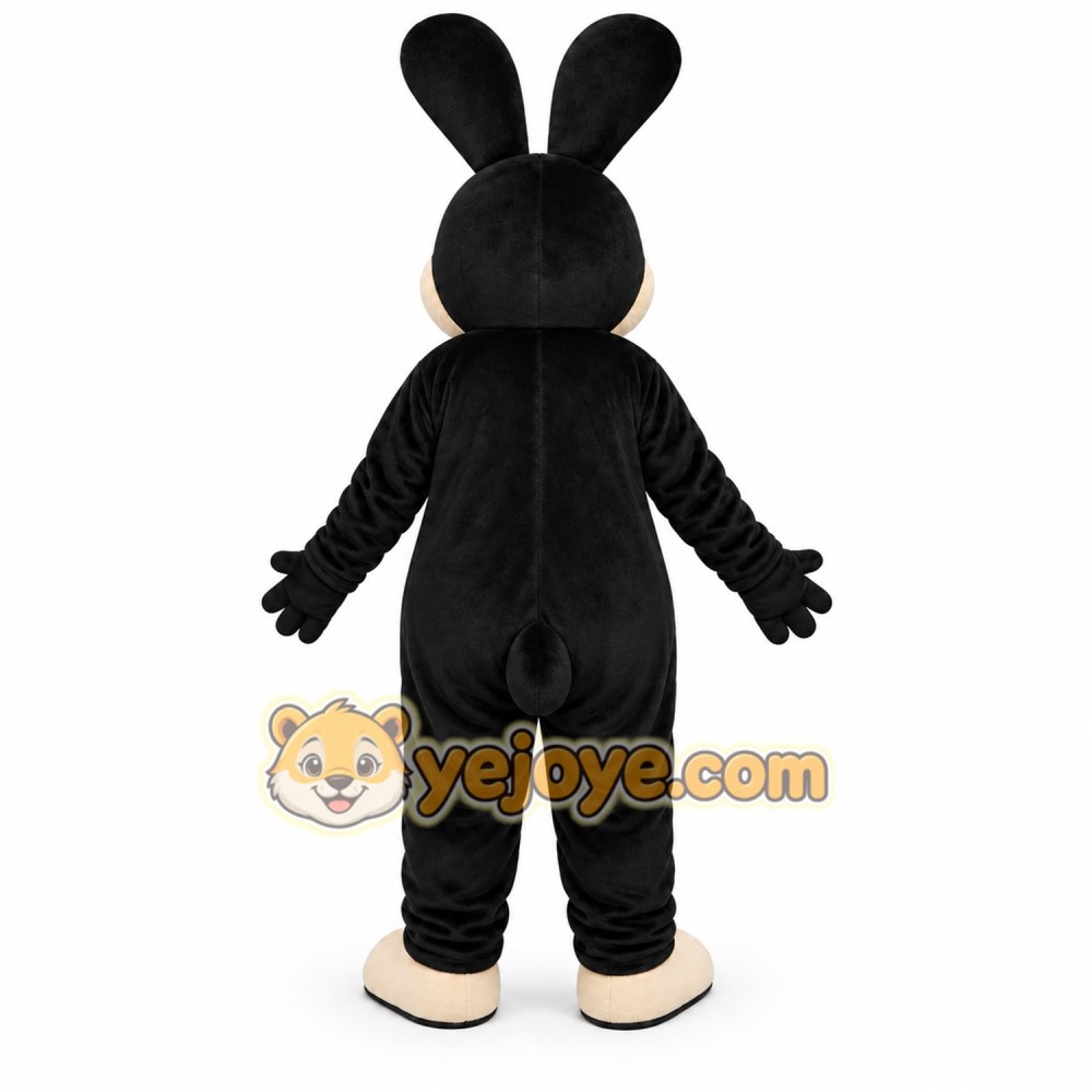Black Rabbit Mascot Costume Black Rabbit Mascot Costume