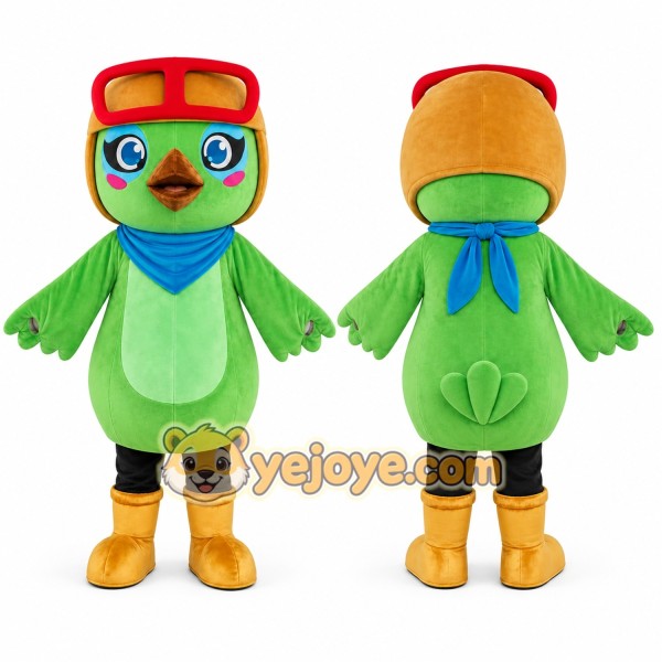 Green Parrot Mascot Costume