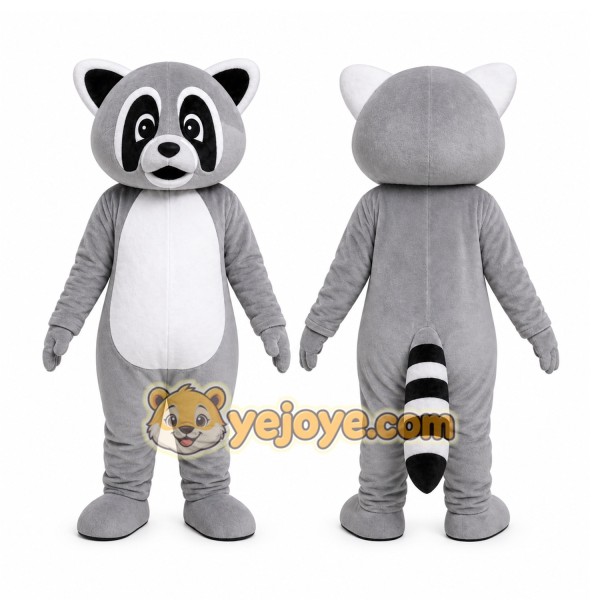 Gray Raccoon Mascot Costume