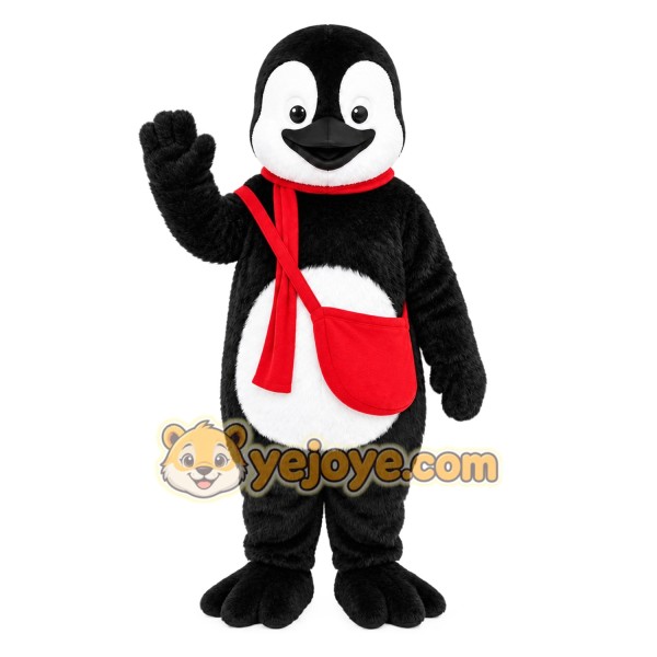 Black Penguin Scarf Mascot Costume