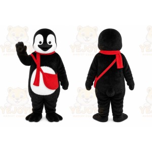 Black Penguin Scarf Mascot Costume