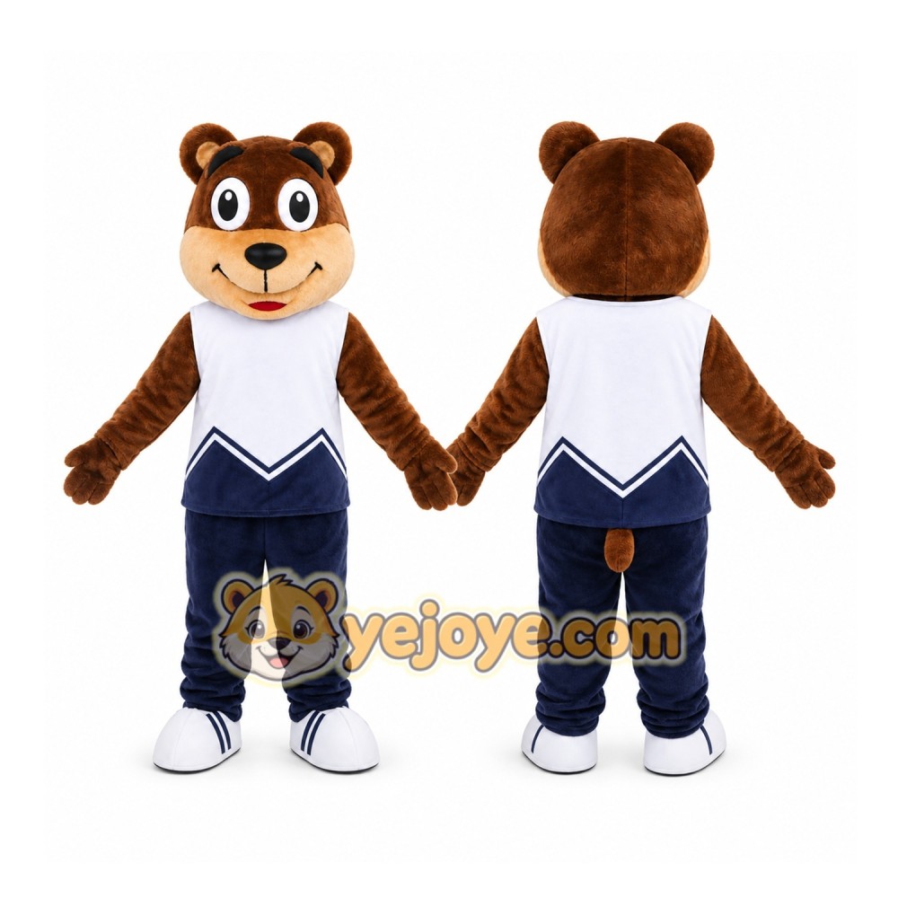 Brown Dog Vest Mascot Costume