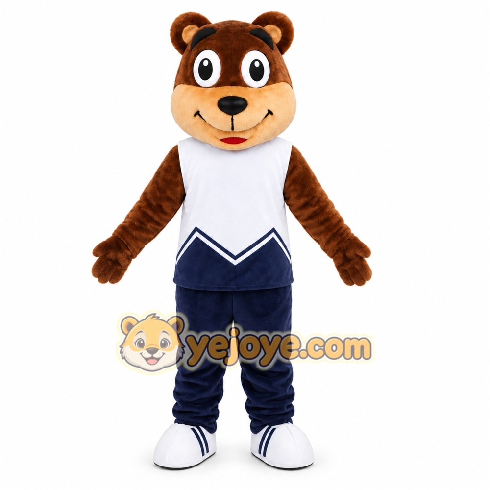Brown Dog Vest Mascot Costume