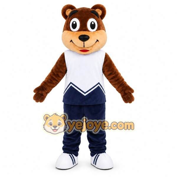 Brown Dog Vest Mascot Costume Brown Dog Vest Mascot Costume
