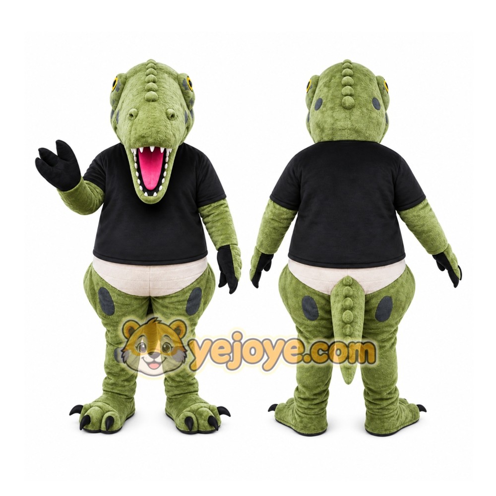 Green Dinosaur Mascot Costume Green Dinosaur Mascot Costume